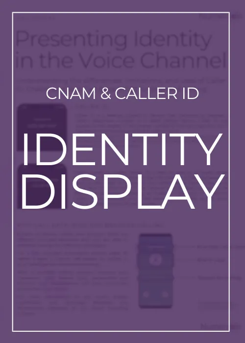 Numeracle's Caller ID, CNAM, RCD Handout